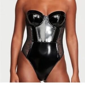 NWT Victoria Secret Leather Bodysuit